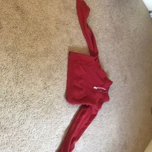 Cropped red sweatshirt
